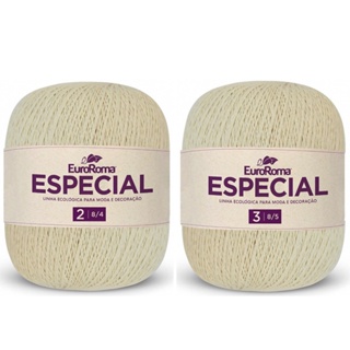 Barbante EuroRoma Especial Cru 500g em Oferta na Shopee