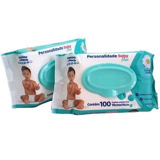 Lenço umedecido Personalidade Baby Plus Toalhinha 100 Unid.