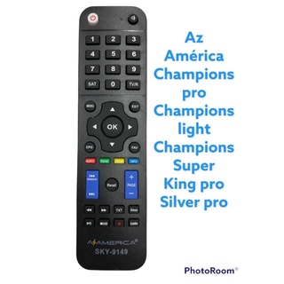 Controle Remoto para Receptor Azamérica Silver GX PRO / Beats GX PRO / Champions Super GX HD Wifi / Light GX