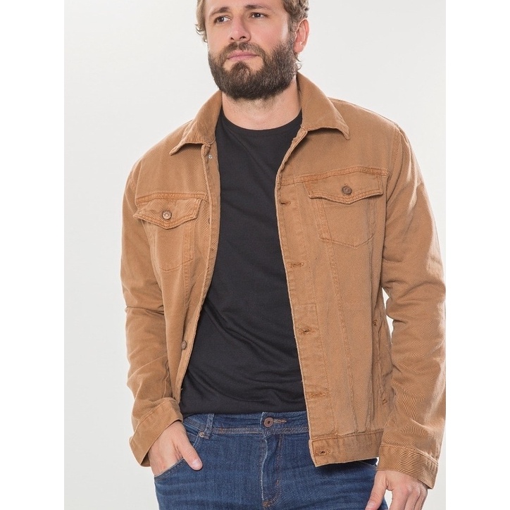 Jaqueta Masculina Sarja Cor Black Jeans Homem Moderno