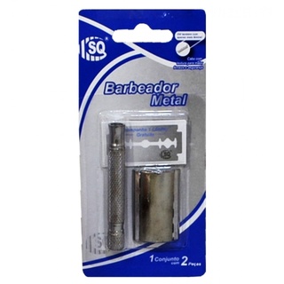 Barbeador Metal Sq C/ Lamina Aparelho Barbear