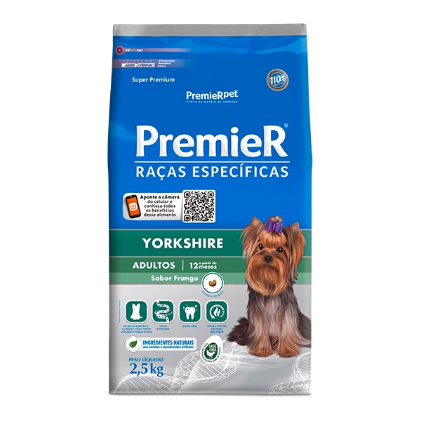 Ração Premier Raças Específicas Yorkshire para Cães Adultos - 2,5Kg - Pets
