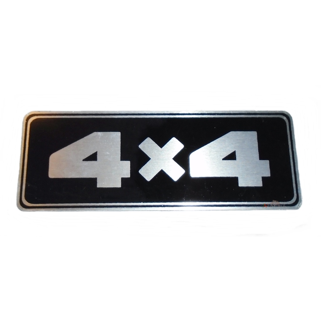 PLAQUETA DECORATIVA ADESIVA EM METAL 4X4 CAMPER ENGESA F75 JEEP NIVA RURAL TROLLER TOYOTA BANDEIRANTES