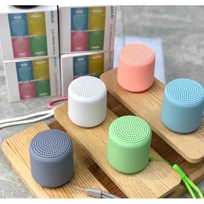 Mini Caixa De Som caixinha macaron Bluetooth Portátil Inpods Little Fun Som Limpo