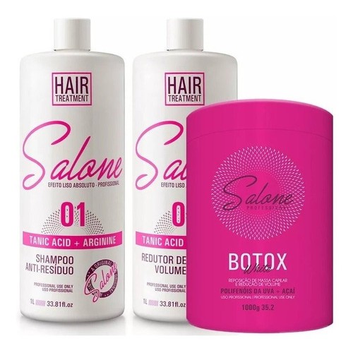 selagem salone hair liso absoluto+ btox white salone professional