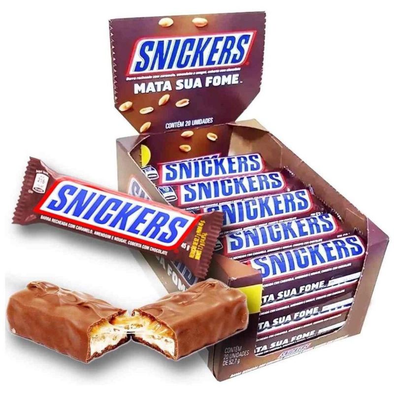 Chocolate Snickers Tradicional 20 Unidades | Shopee Brasil