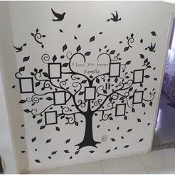 Adesivo Decorativo Árvore Genealógica Fotos Da Família