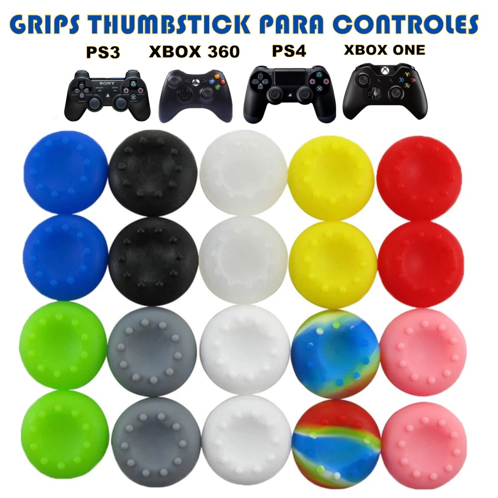 Par de Grip Protetor Borracha de Silicone p/ Botão analógico de Controles PS3 / XBOX 360 / XBOX ONE /  PS4 / Modelo Big