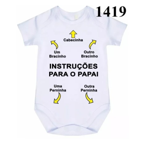 Body Bebe Personalizado Manual De Instrucoes Papai Shopee Brasil