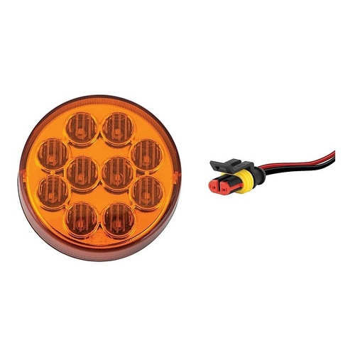 KIT Lanterna Traseira Ônibus Caminhão Carreta Bugue Seta 10 LED 12volts 96mm