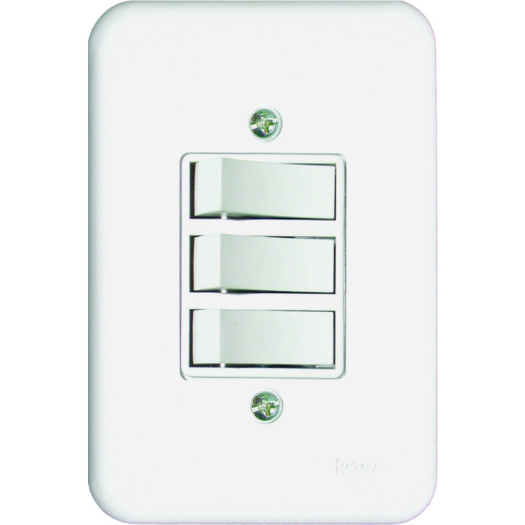 Interruptor 3 Teclas Simples Linha Pollar Radial 1901.004
