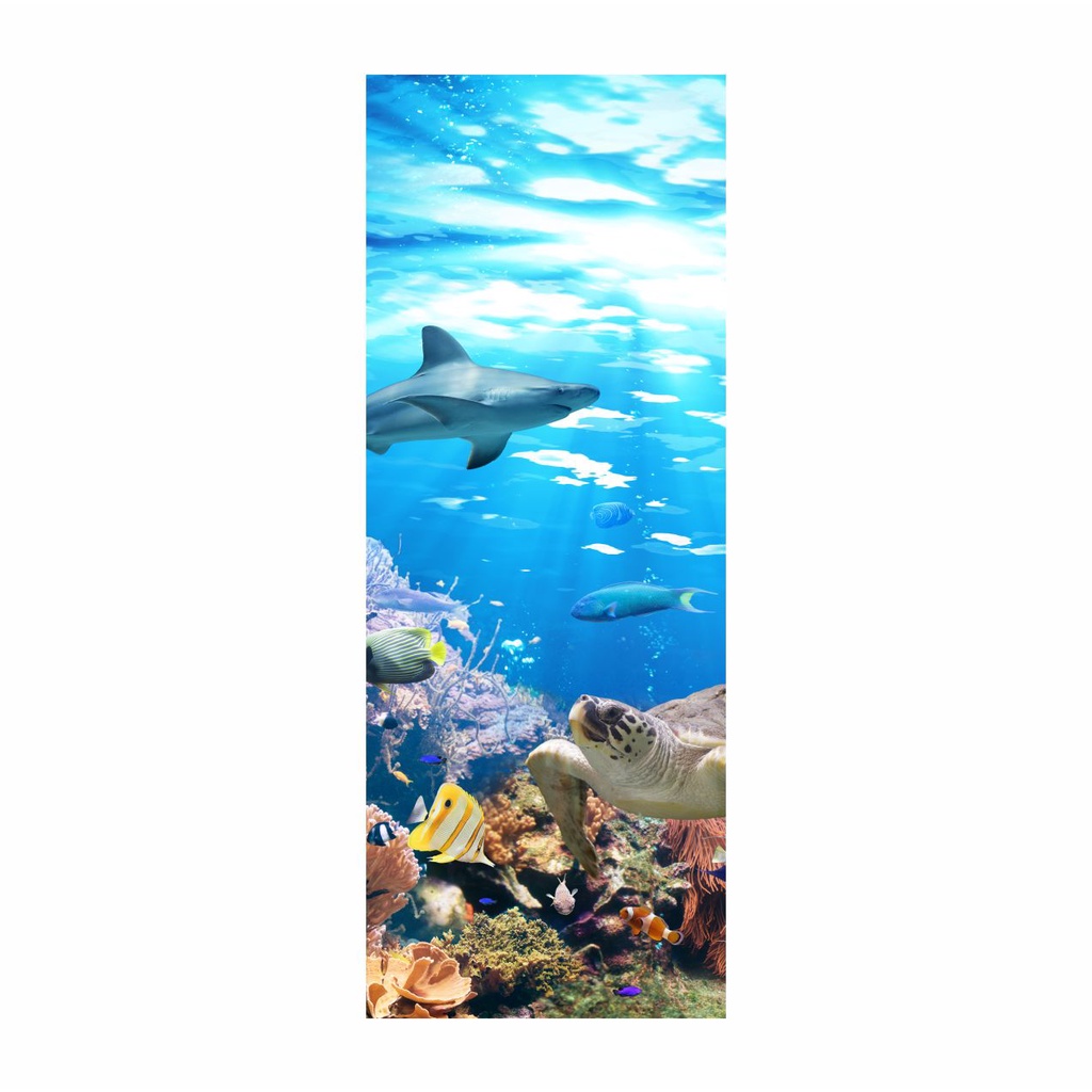 Adesivo Decorativo de Porta Fundo do Mar (cod.fdm1)