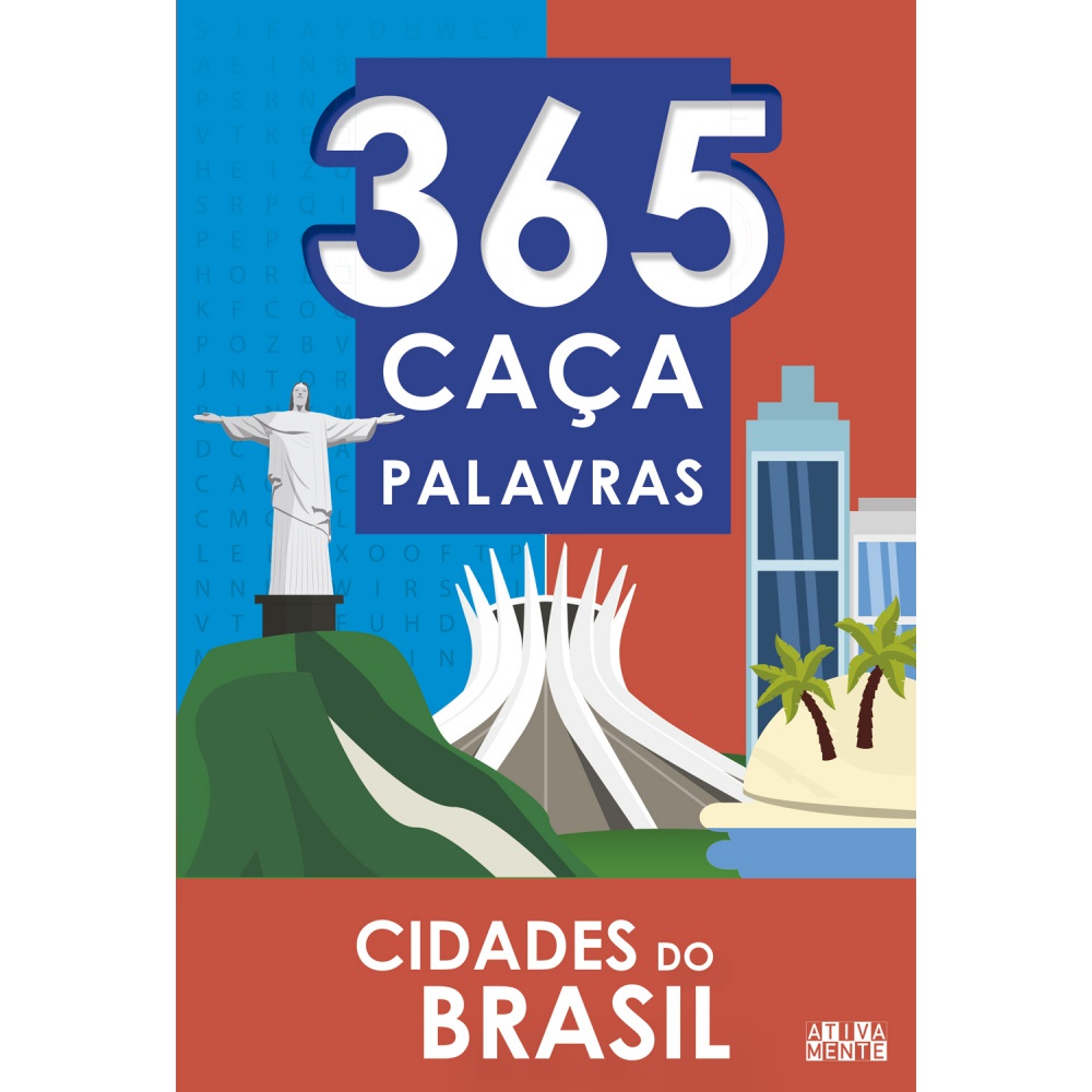 Livro - 365 caça-palavras - Cidades do Brasil - Capa comum - Ativamente em Oferta na Shopee