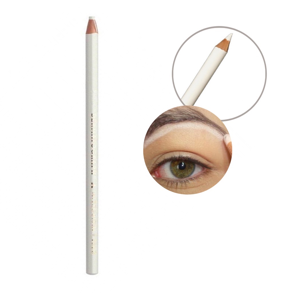 lapis dermatografico sobrancelha branco delineador completo profissional