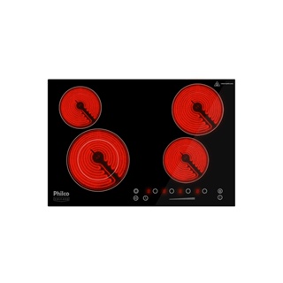 Fogão Cooktop de Philco Elétrico Volcano 4 bocas PCT44VC Preto 220v em Oferta na Shopee
