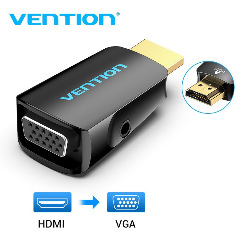 Vention HDMI Para VGA Adaptador with Audio Gold-Plated 1080P HDMI to VGA Conversor for PC TV Xbox Laptop Projector