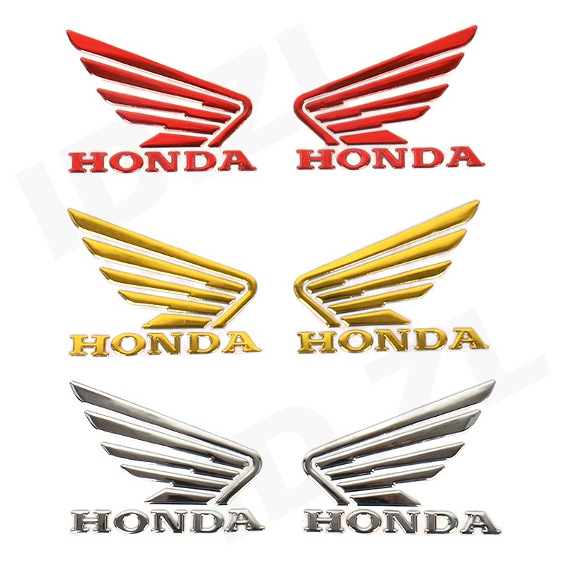 Para Honda Wings 3M 3D Adesivos De Emblema De Borracha Macia | Decalques De Motocicleta Esquerdo E Direito