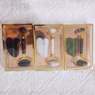 kit 2 Gua Sha Conjunto De Ferramentas De Massagem E Raspagem Jade Roller  QcaG em Oferta na Shopee