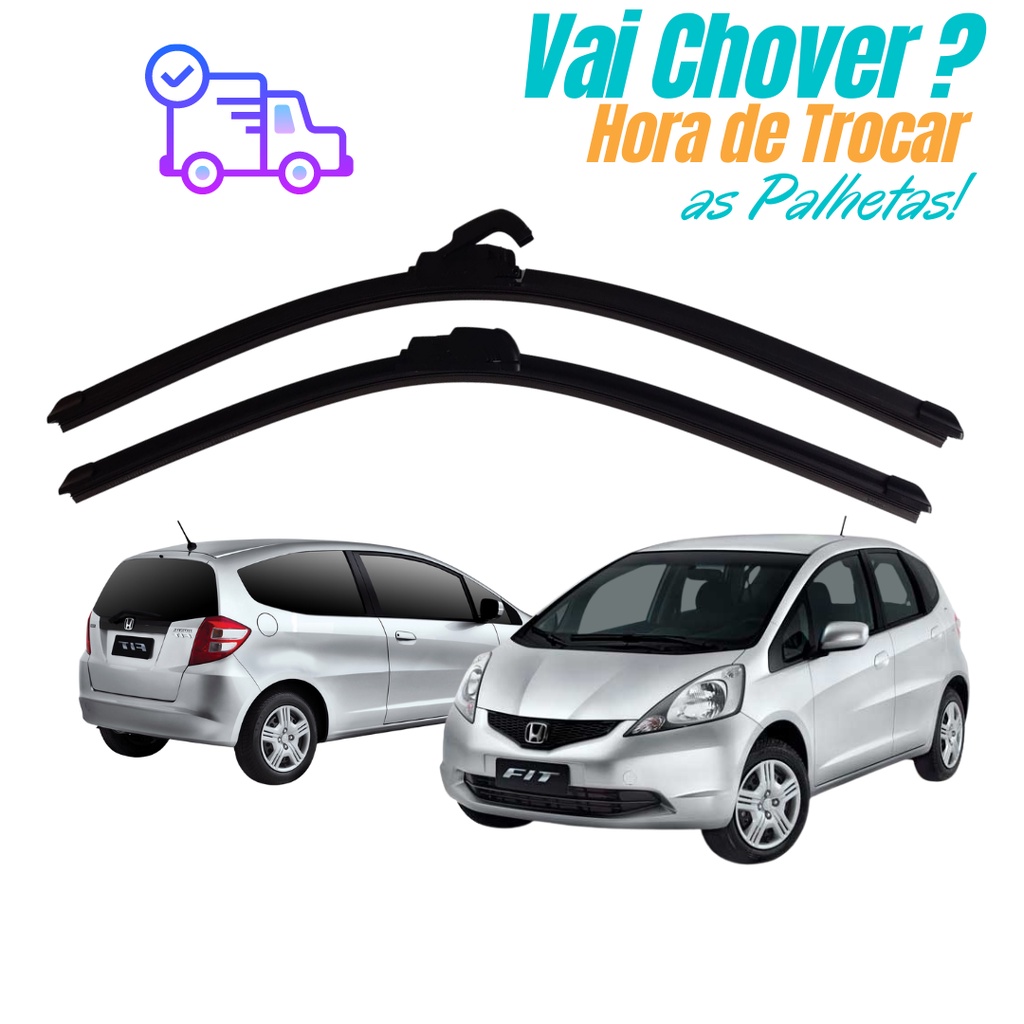 Par Palheta Limpador Parabrisa Dianteiro Honda Fit 2003 2004 2005 2006 2007 2008 PROMOÇÃO em Oferta na Shopee
