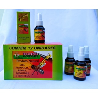 Kit 12 Spray De Própolis Natural 30ml ( Mel, Própolis, Romã, Gengibre e Hortelã ) em Oferta na Shopee