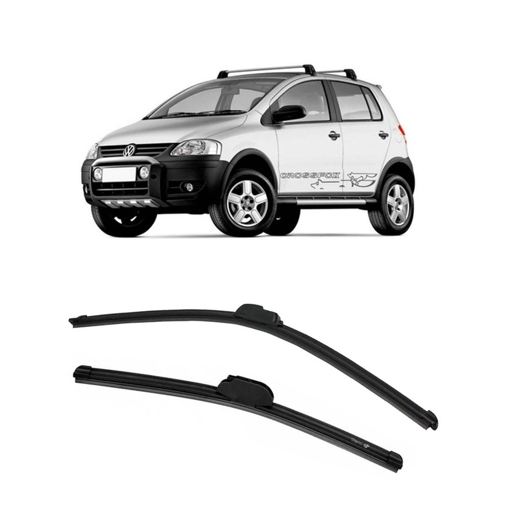 Kit Palheta VW Fox Crossfox 2003 2004 2005 2006 2007 2008 2009 Limpador Parabrisa Silicone