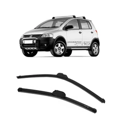 Kit Palheta VW Fox Crossfox 2003 2004 2005 2006 2007 2008 2009 Limpador Parabrisa Silicone