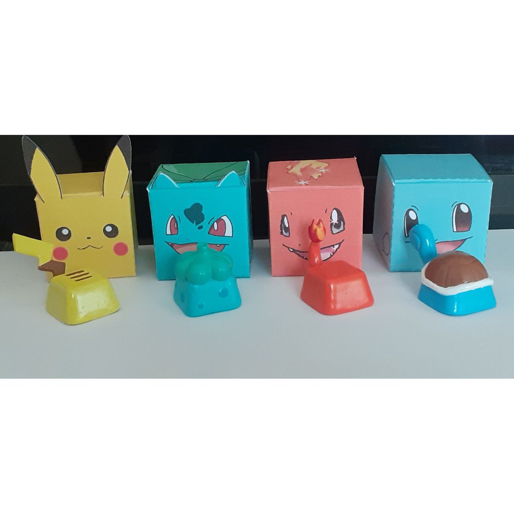 Keycaps Pokemon tecla keycaps de Teclado mecânico pikachu charmander bulbasaur squirtle