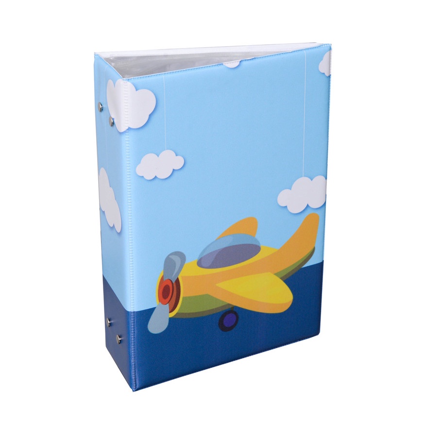Álbum Fotográfico Para 500 Fotos 10x15 - AVIÃO - Infantil Bebê Azul Aviões