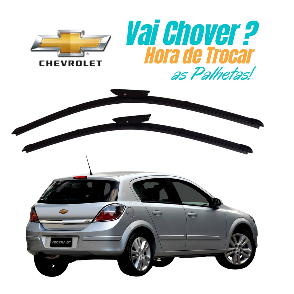 Par De Palhetas para Limpador de Parabrisa Dianteiro Vectra GT GTX 2007 2008 200