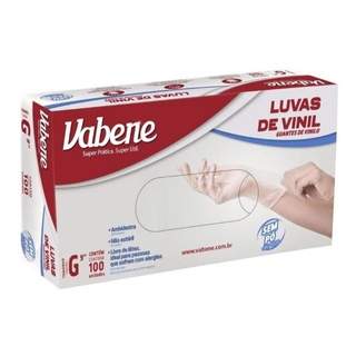 Luvas de Vinil - P, M, G GG - Descartáveis C/ 100 Unid Vabene/ Descarpack