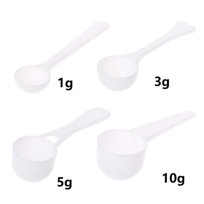 50pcs/lot Measuring Plastic Scoop PP Measure Spoon 0.5g 1ml 5g 9m 10ML 6g  13ml