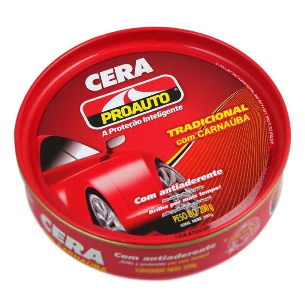 Cera em Pasta com Carnaúba Tradicional Proauto Lata 200g em Oferta na Shopee