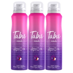 Kit Desodorante Aerosol Antitranspirante Tabu Ousada 150Ml (3 unidades)