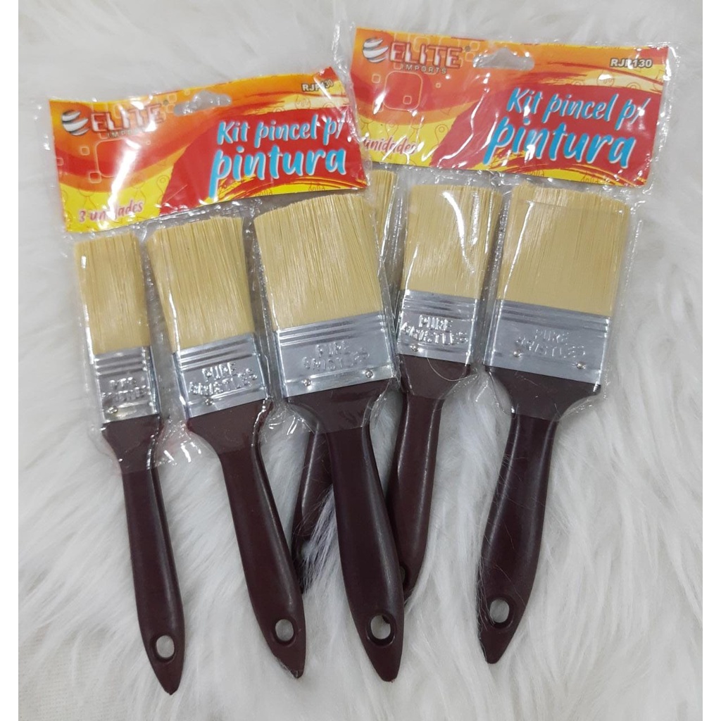 Kit c/3 Pincel Trincha para Pintura | Shopee Brasil