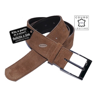 Cinto Masculino 100% Couro Legitimo Camurca Bovino Larg 4cm