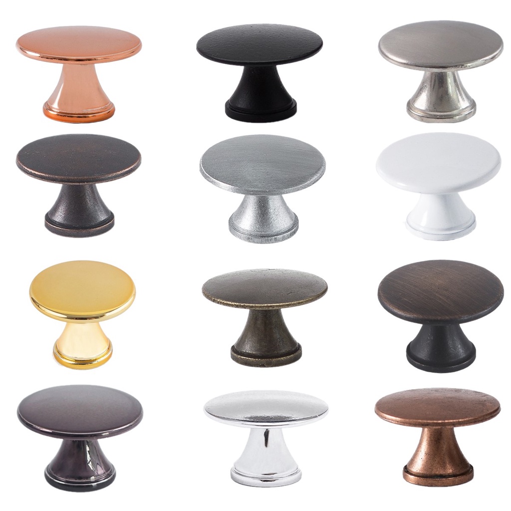 Puxador 4 unidades Redondo Puxador de gaveta armários cristaleiras em Oferta na Shopee