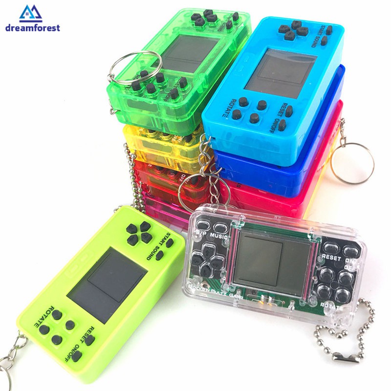 Brinquedo Mini Game Portátil LCD Eletrônico Classico Jogos Tetris 23/  quebra Cabeça/ Blocos Adulto Infantil