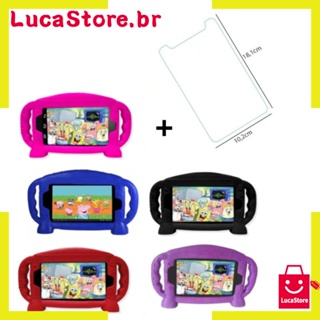 Capa Capinha Infantil Tablet Multilaser M7Plus/M7 3G 4G + Película do vidro 9H temperado em Oferta na Shopee