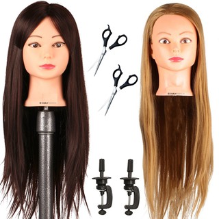 Cabeça De Treino Cabelo Orgânico Com Suporte de Mesa Para Aula de Corte e Outros