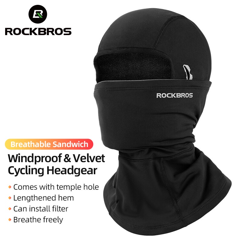 ROCKBROS Warm Full Face Máscara Capacete De Equitação À Prova De Vento De Inverno De Lã Para Bicicleta E Motocicleta
