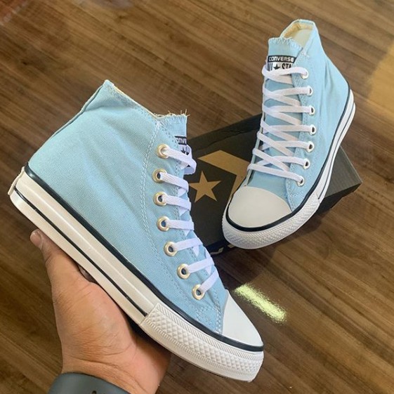 Tenis All Star Converse Feminino Azul Bebe Shopee Brasil