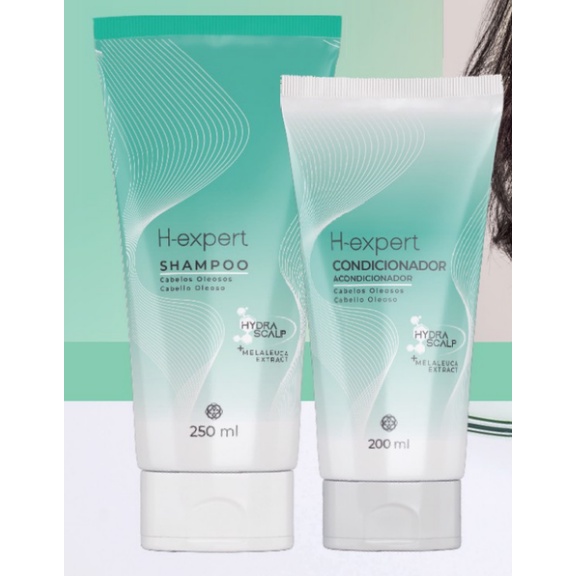 Shampoo e Condicionador Para Cabelos Oleosos H-Expert 250ml
