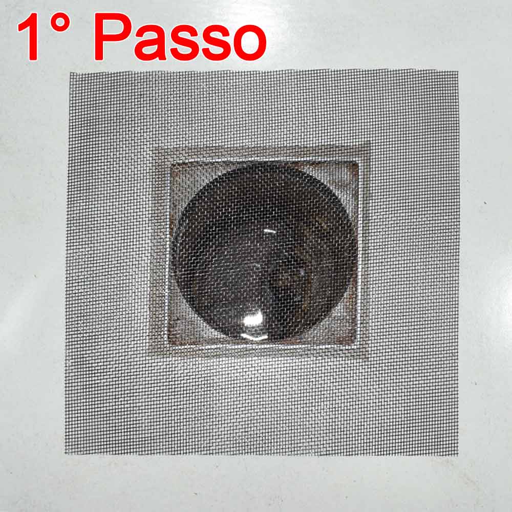 Tela anti Insetos para Ralo  Fibra de Vidro Cinza 10 peças Proteção para Ralo