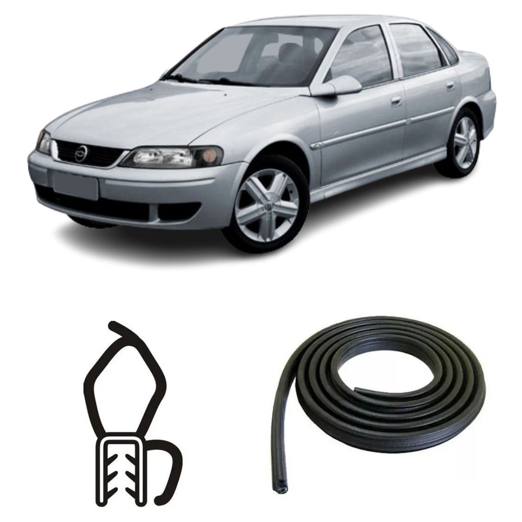 Borracha Do Porta Malas Preta Com Aba Chevrolet Vectra 93/11 em Oferta na Shopee