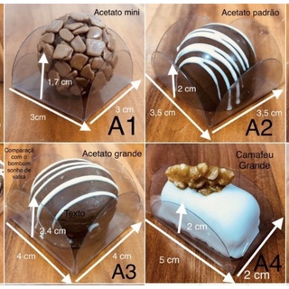 100 forminhas para doces acetato transparente 6 tamanhos a escolha tamanhos // em Oferta na Shopee