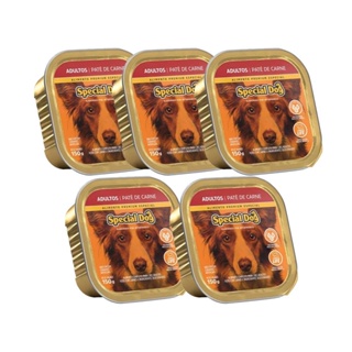 Kit 5 Ração Special Dog Patê Cães Adultos Carne 150g em Oferta na Shopee