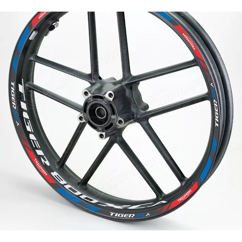 Friso + Adesivo Refletivo D4 Roda Moto Triumph Tiger 800 Xca