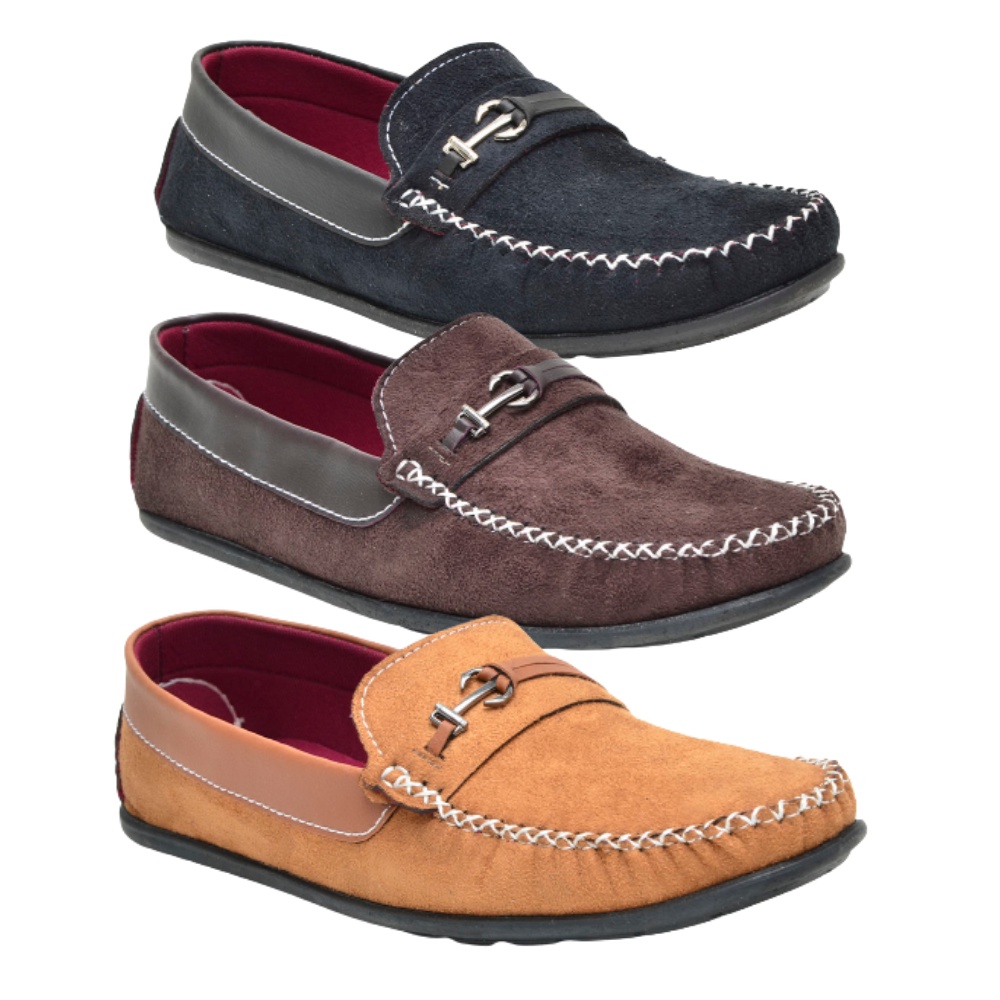 Mocassim KIT 3 Pares Sapatilha Masculina Camurcinha