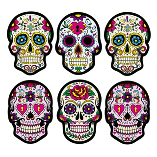 Cartela Adesiva Caveira Mexicana Dia de Los Muertos Decoração Sticker Planner Caderno Prova D'água em Oferta na Shopee