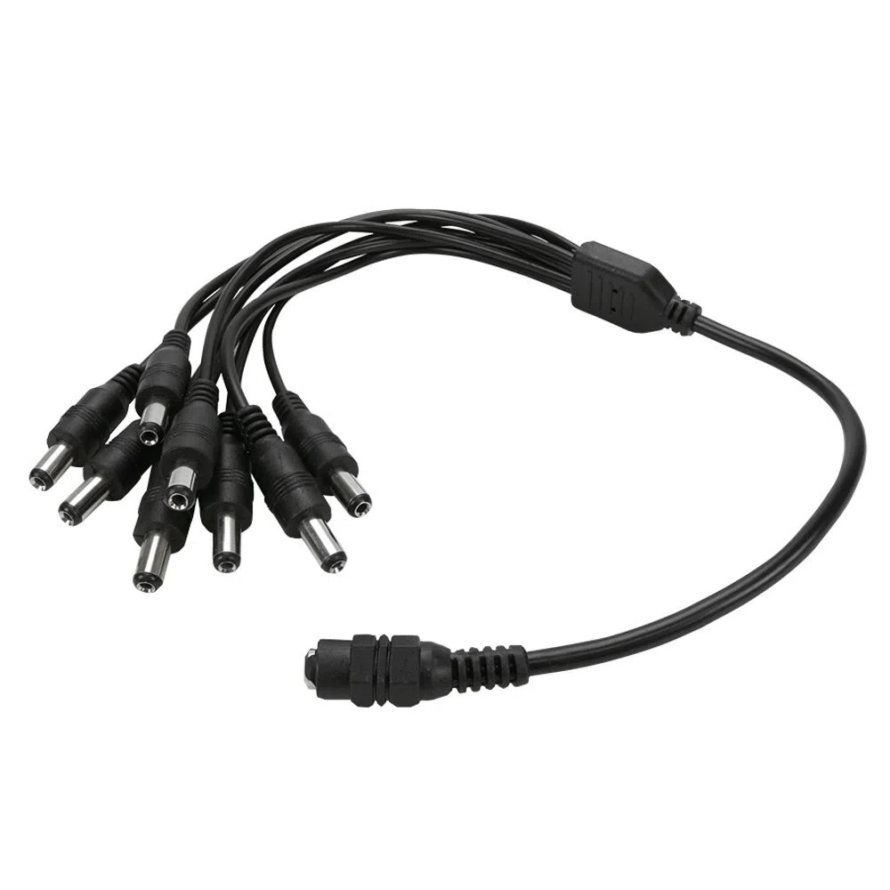 Cabo Conector Adaptador Rabicho P4 1 Saida Femea E 8 Saida Macho Alimentação de Energia